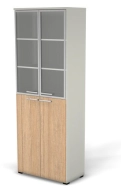 Модуль шкафа 6 ур., задняя стенка ДСП (стекло в алюм. раме) 76H115.0023.1022